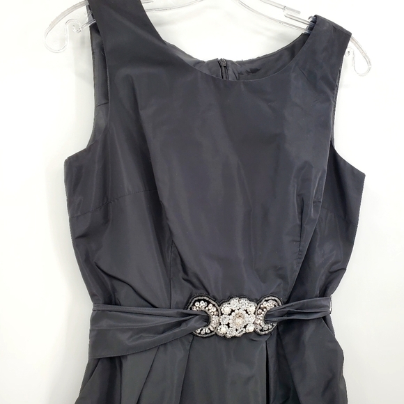 Alex Evenings Black Beaded Waist Formal / Cocktail Dress - Picture 3 of 10